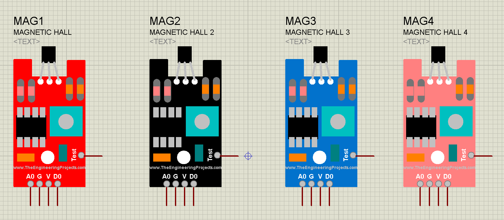 Magnetic Hall Effect Sensor Library for Proteus, magnetic hall effect sensor, Magnetic Hall Effect Sensor in Proteus, proteus simulation of hall effect, hall effect in proteus, hall effect sensor in proteus