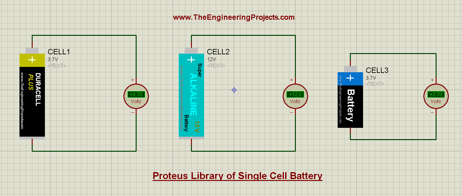 Proteus Library of Single Cell Battery, Single Cell Battery Library for Proteus, single cell in proteus, cell battery proteus, proteus cell battery, cell battery, single cell battery, single cell proteus simulation