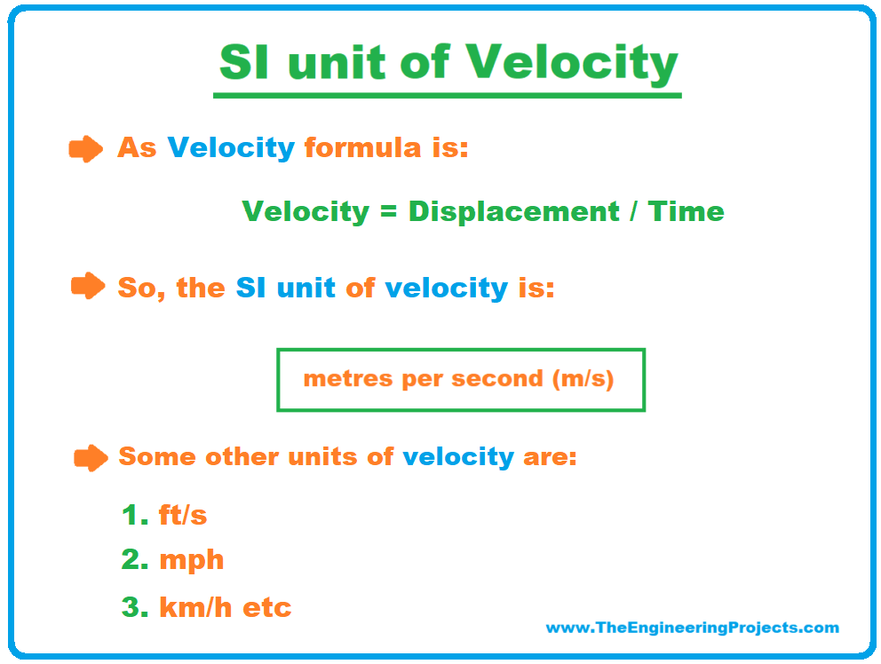 velocity, what is velocity, velocity unit, velocity si unit, units to calculate velocity, units of velocity, velocity units, unit of velocity, si unit of velocity