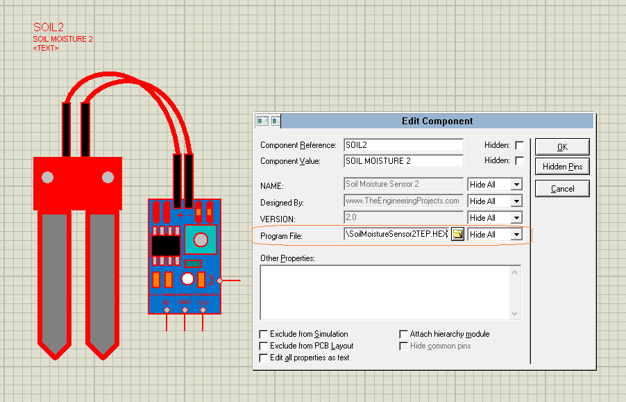 Soil Moisture Sensor Library for Proteus V2.0, Soil Moisture Sensor Library for Proteus, Soil Moisture Sensor Library in Proteus, Soil Moisture Sensor in Proteus, Soil Moisture Sensor Proteus simulation, Soil Moisture in Proteus