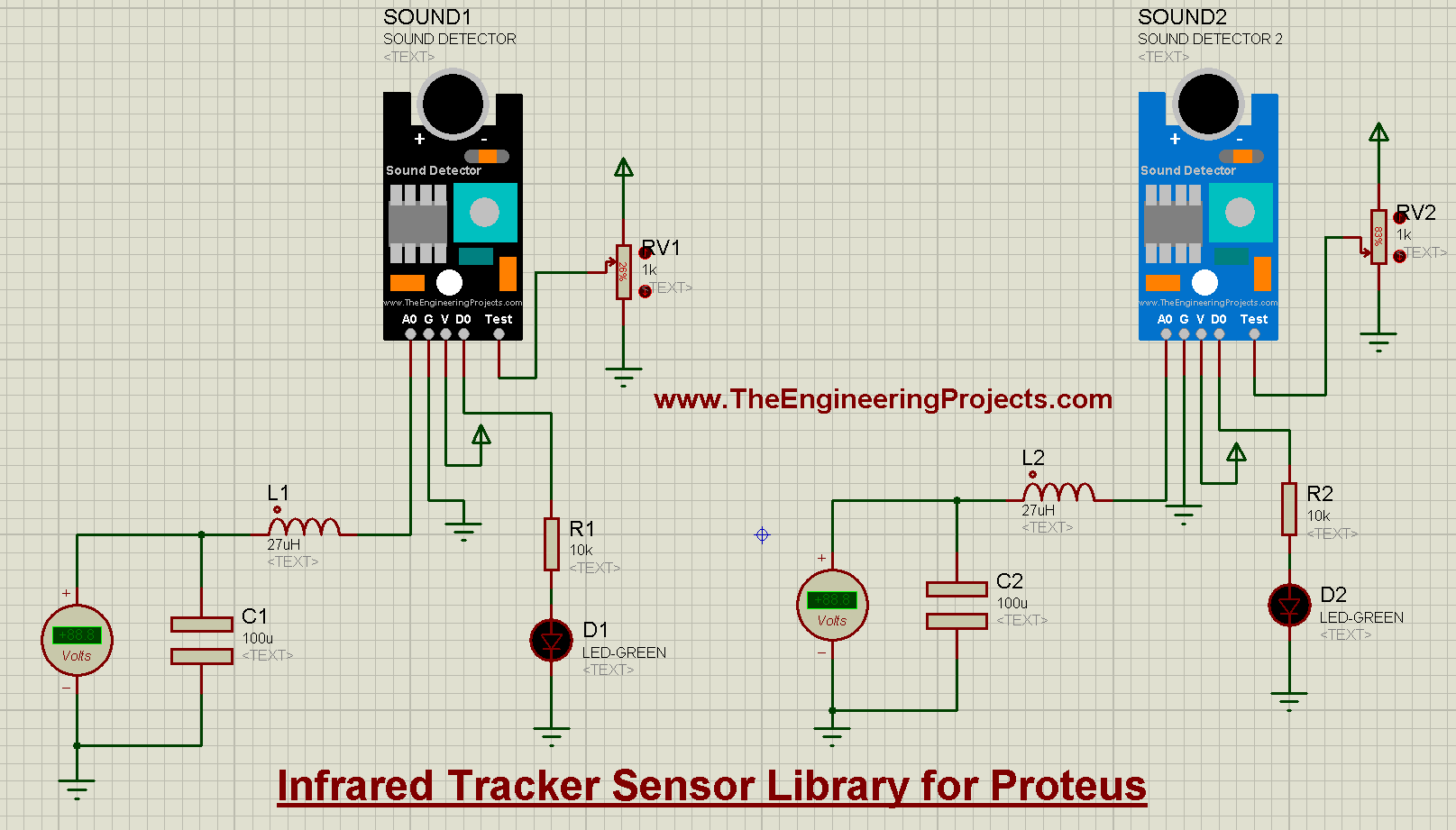 Sound Detector Library for Proteus V2.0, Sound Detector Library for Proteus, Sound Detector in Proteus, Sound Detector Proteus, Sound Detector Proteus simulation