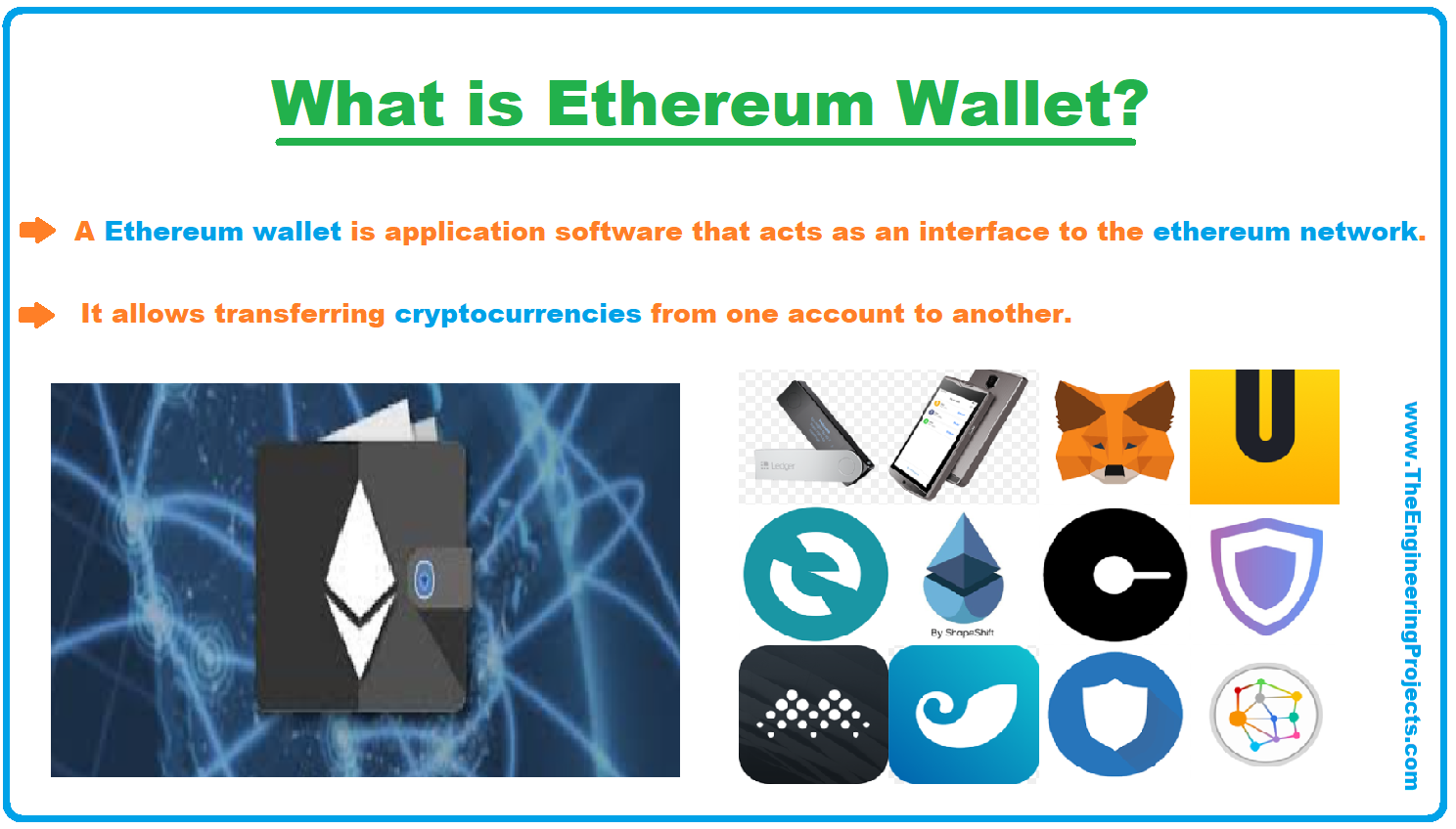 Ethereum Wallet, blockchain wallet, feature of wallets, Key Management in Wallet, Wallet Design, Types of Wallet, Finding a Wallet