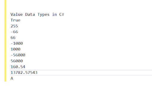 c# data types, value data types, pointer data types, c# variables, c# operators