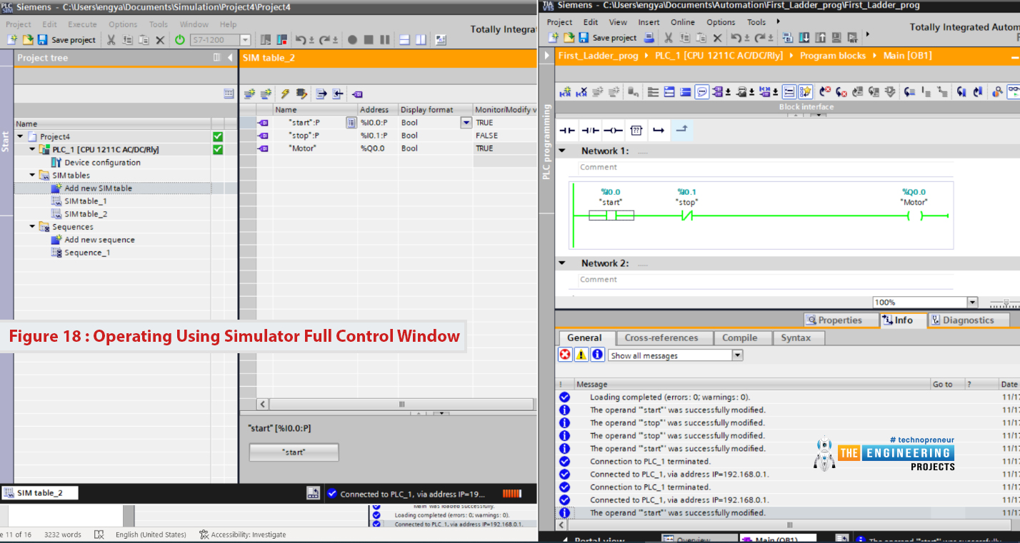 Ladder logic contact, Normally open contact, Normally close contact, The coil, Create our very first ladder program, Creating a new project on the TIA portal, Writing the first program on the TIA portal software, Simulating the first ladder logic program, Simulating our first program, Simulating ANR, OR, and NOT logic, AND logic, OR logic, NOT logic, Enjoying simulation of the latching ladder program, Latching output, Latching ladder code simulation, Latching using set and reset, The signal edges