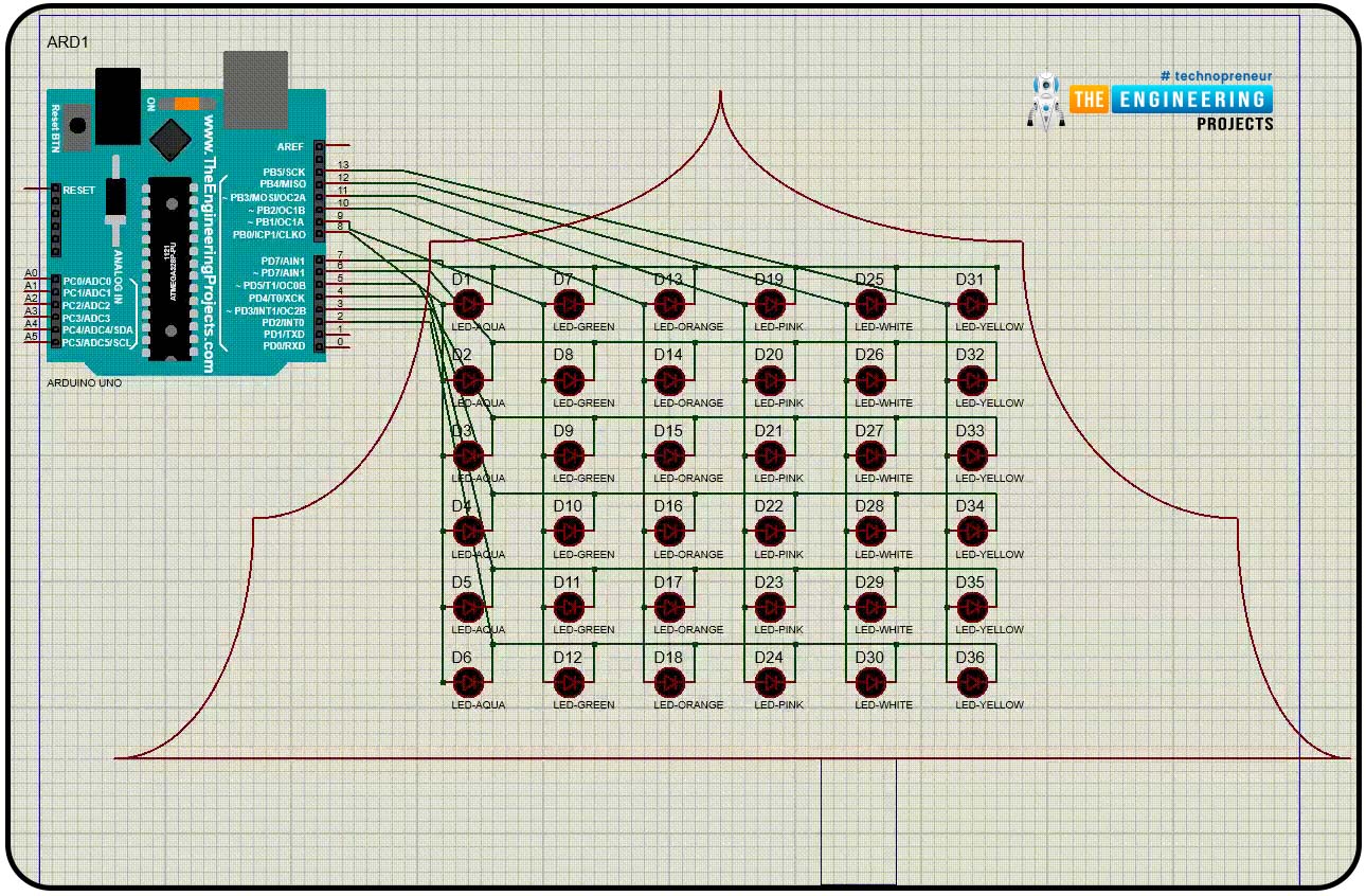 Christmas Tree simulation, Christmas Tree using arduino, Christmas Tree project with arduino, Christmas Tree in proteus, Christmas Tree proteus simulation, Christmas Tree project download, Christmas Tree arduino code