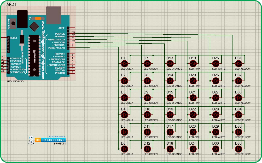 Christmas Tree simulation, Christmas Tree using arduino, Christmas Tree project with arduino, Christmas Tree in proteus, Christmas Tree proteus simulation, Christmas Tree project download, Christmas Tree arduino code