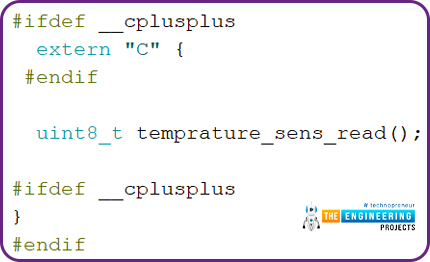 ESP32 Internal Temperature Sensor, ESP32 temperature sensor, temperature sensor esp32, esp32 thermometer, esp32 temperature sensor in Arduino IDE