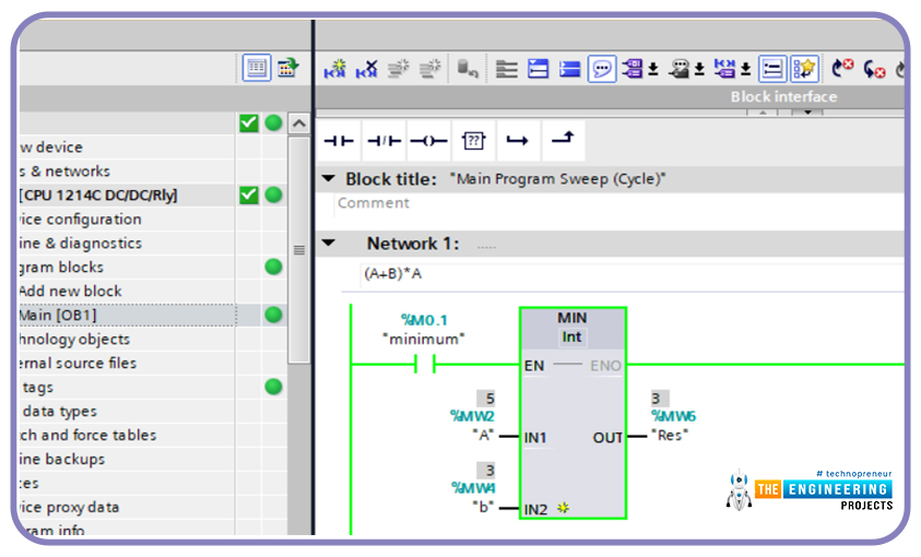 Mathematical Calculations in PLC, math operations in plc, Mathematical Calculations in ladder logic, addition in plc, subtraction in ladder logic, negation in plc, math operation in plc simulator