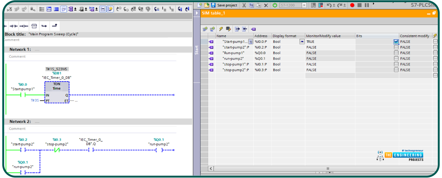 interlock in ladder logic programming, What is interlock, types of interlock, Logical interlock in ladder logic programming, interlock in plc, interlocking plc simulation, interlocking in ladder logic