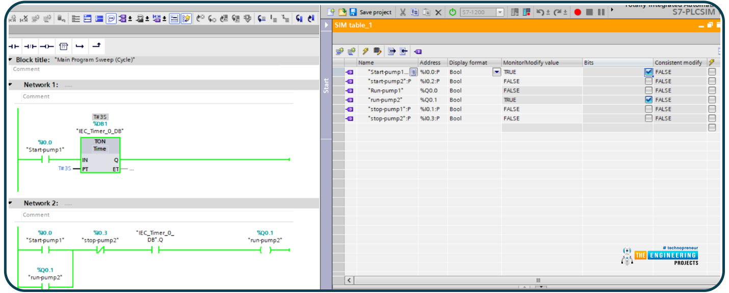 interlock in ladder logic programming, What is interlock, types of interlock, Logical interlock in ladder logic programming, interlock in plc, interlocking plc simulation, interlocking in ladder logic