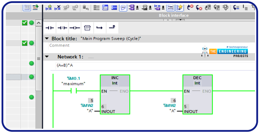 Mathematical Calculations in PLC, math operations in plc, Mathematical Calculations in ladder logic, addition in plc, subtraction in ladder logic, negation in plc, math operation in plc simulator