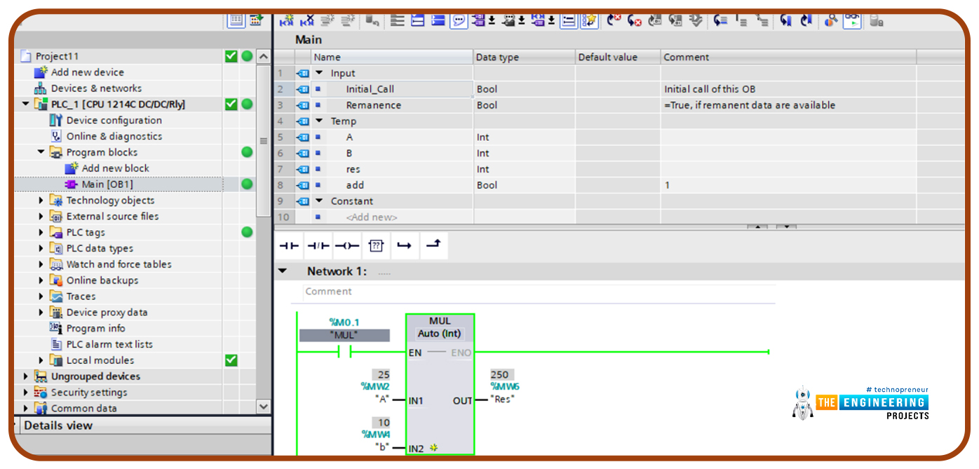 Mathematical Calculations in PLC, math operations in plc, Mathematical Calculations in ladder logic, addition in plc, subtraction in ladder logic, negation in plc, math operation in plc simulator