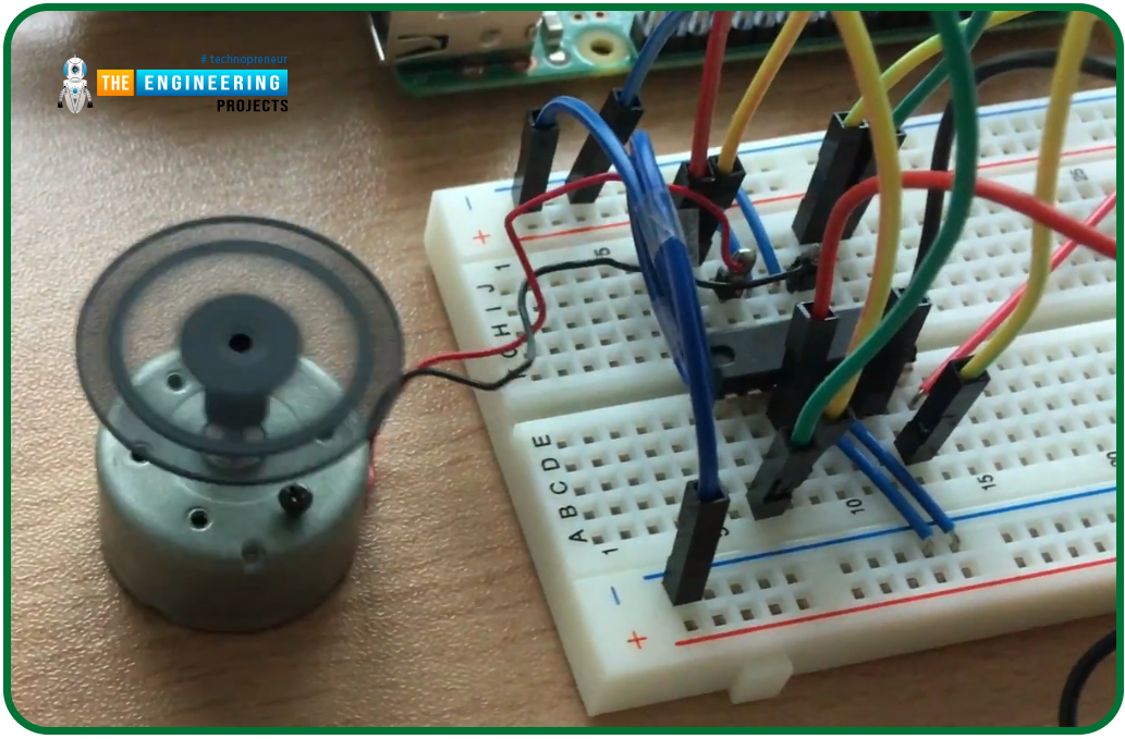 Control DC Motor with Raspberry Pi 4, DC Motor with Pi 4, DC Motor with RPi4, DC Motor Raspberry Pi 4, Direction control dc motor with Pi 4, Speed Control DC Motor Raspberry Pi 4