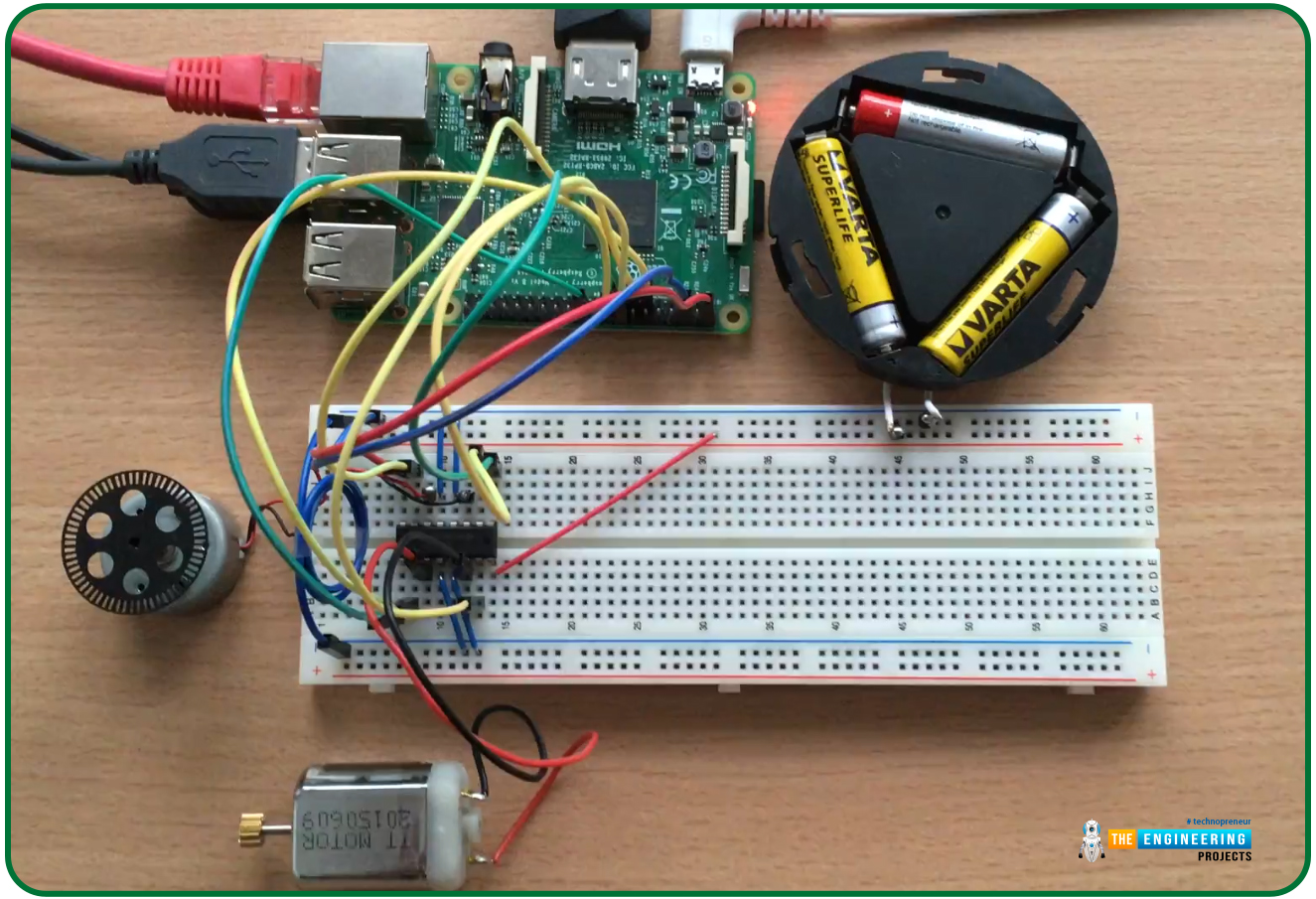 Control DC Motor with Raspberry Pi 4, DC Motor with Pi 4, DC Motor with RPi4, DC Motor Raspberry Pi 4, Direction control dc motor with Pi 4, Speed Control DC Motor Raspberry Pi 4