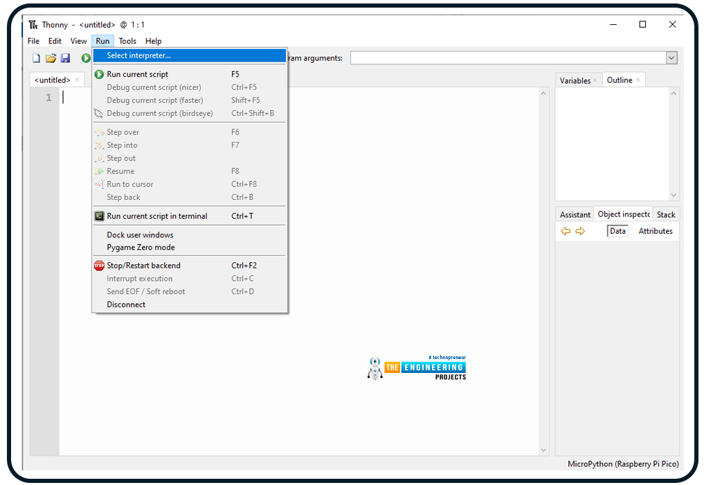 Installing Thonny IDE for Raspberry Pi Pico Programming, Thonny IDE RPi, Install thonny for Raspberry pi pico, RPi Pico thonny, thonny RPi Pico, Raspberry Pi Pico Thonny