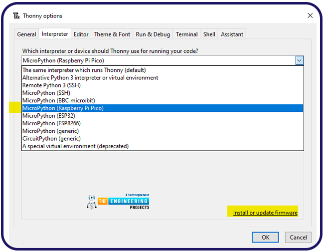 Installing Thonny IDE for Raspberry Pi Pico Programming, Thonny IDE RPi, Install thonny for Raspberry pi pico, RPi Pico thonny, thonny RPi Pico, Raspberry Pi Pico Thonny