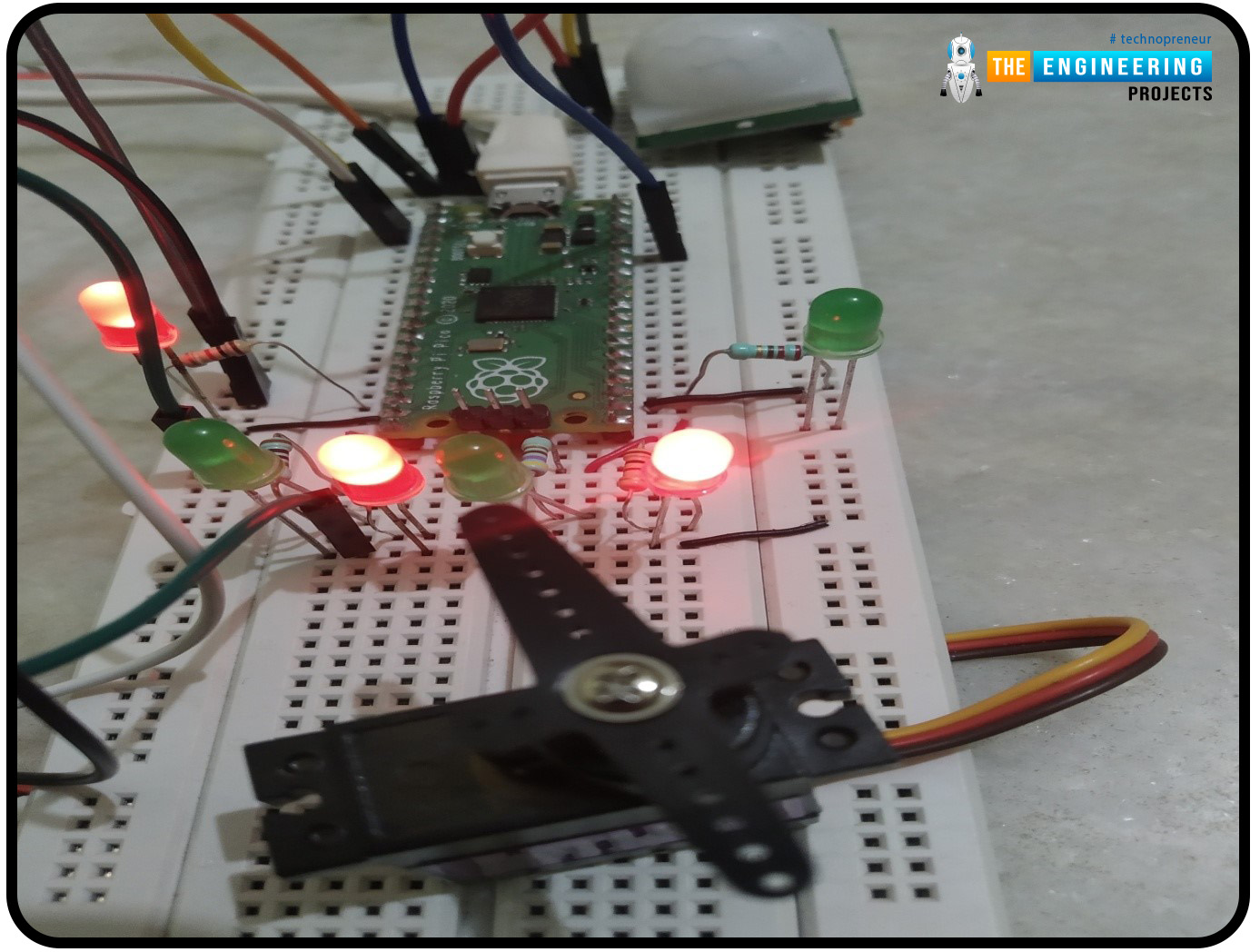 Interfacing PIR Motion Sensor and Raspberry Pi Pico Module with MicroPython, PIR with PICO, PIR Pico, PIR Sensor PICO, Pico PIR sensor, Motion detection with Raspberry Pi Pico