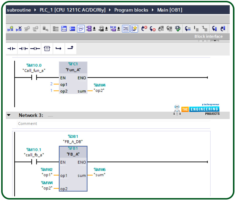 Subroutine in ladder logic programming, types of subroutine in plc programming, subroutine in plc ladder logic, subroutine ladder logic, subroutine plc ladder logic