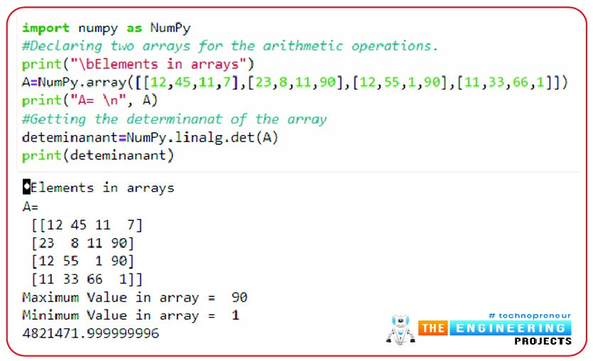 Types and Operations on Array using NumPy