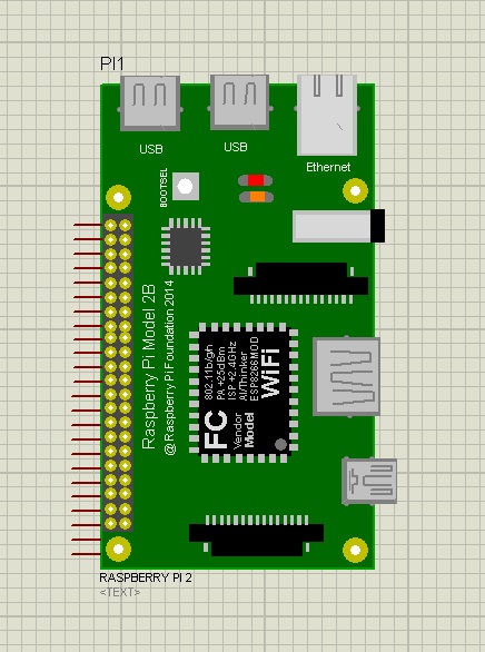 Raspberry Pi 2 Library for Proteus, Raspberry pi simulation, simulate raspberry pi, raspbery pi 2 in proteus, proteus raspberry pi