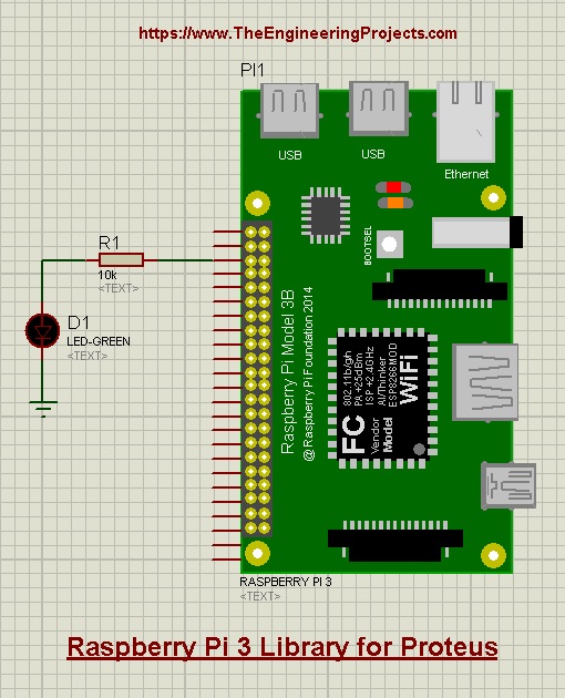 Raspberry Pi 3 Library for Proteus, Raspberry Pi Proteus, Proteus raspberry pi 3, proteus simulation raspberry pi 3, Rpi3 proteus, proteus rpi3