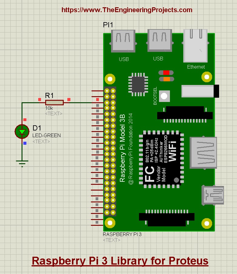 Raspberry Pi 3 Library For Proteus The Engineering Projects 