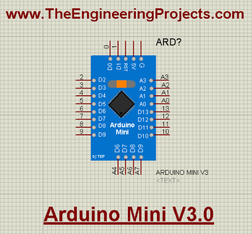 Arduino Mini Library for Proteus V3.0, arduino mini proteus, arduino mini simulation, arduino mini in proteus