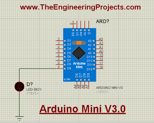 Arduino Mini Library for Proteus V3.0, arduino mini proteus, arduino mini simulation, arduino mini in proteus