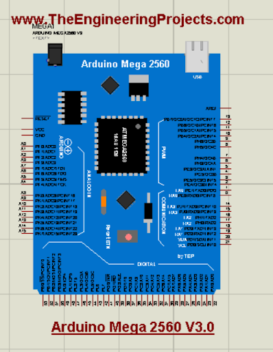 Arduino Mega 2560 Library for Proteus V3.0, Arduino Mega 2560 Library for Proteus, Arduino Mega 2560 in Proteus, Arduino Mega 2560 Proteus Simulation, Arduino Mega 2560 Simulation