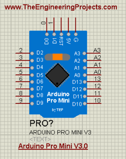 Arduino Pro Mini Library for Proteus V3.0, Arduino Pro Mini Library for Proteus, Arduino Pro Mini in Proteus, Arduino Pro Mini Simulation, Proteus simulation of Arduino Pro Mini
