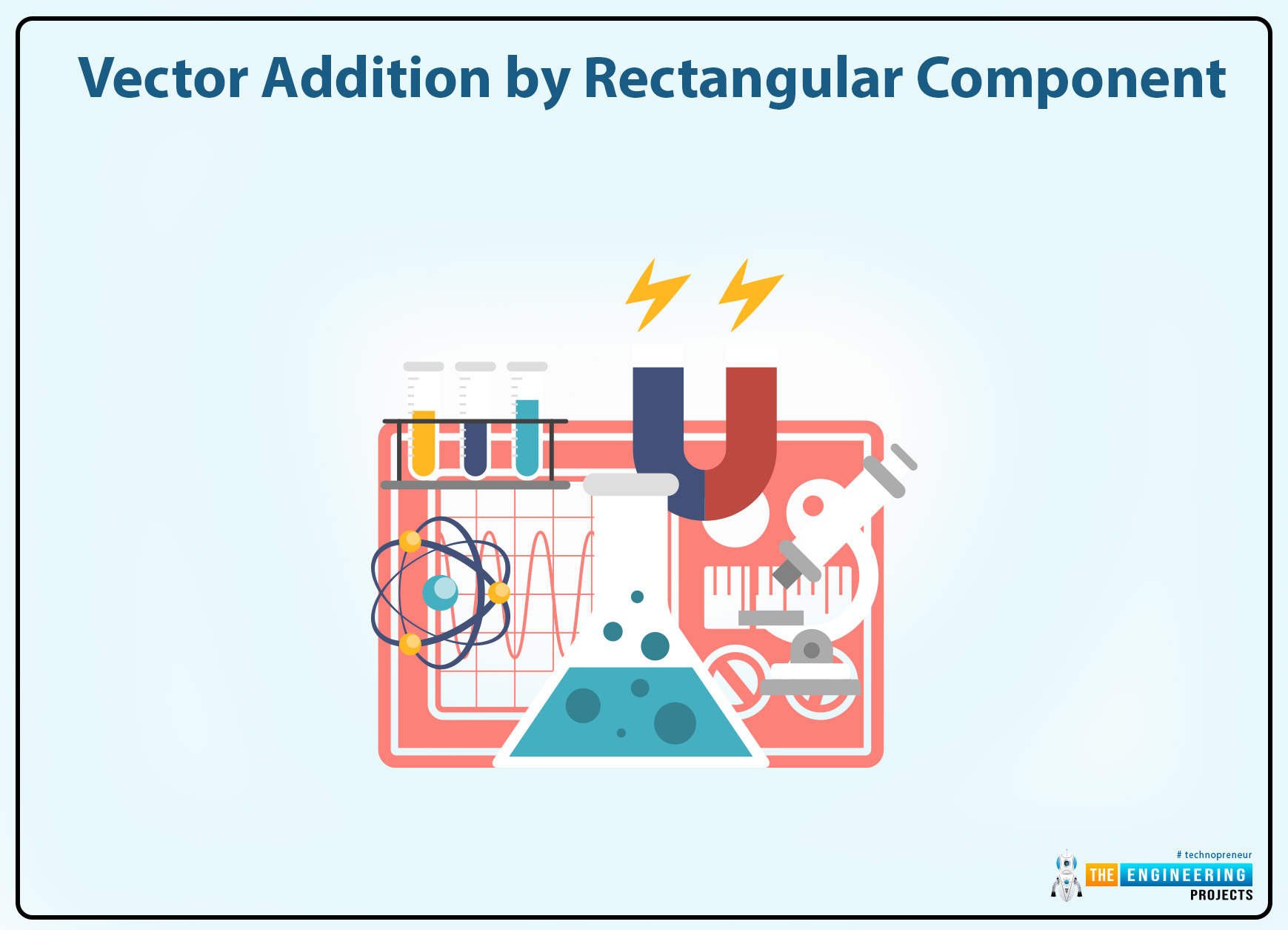 Vector addition by Rectangular Components, how to add vertors, vectors addition, add vectors