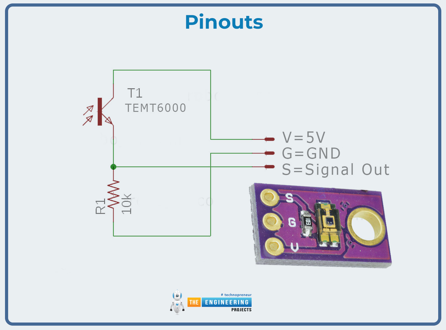 TEMT6000 Ambient Light Sensor, TEMT6000 pinout, TEMT6000 applications, TEMT6000 features, TEMT6000 specs, TEMT6000 pins specification