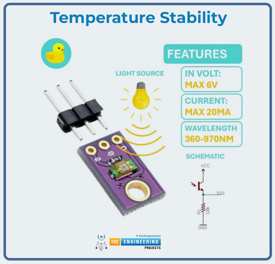 TEMT6000 Ambient Light Sensor, TEMT6000 pinout, TEMT6000 applications, TEMT6000 features, TEMT6000 specs, TEMT6000 pins specification