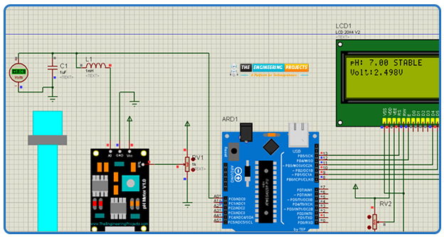 Interfacing of pH Sensor with Arduino, Proteus Simulation, ph sensor with arduino, arduino ph sensor