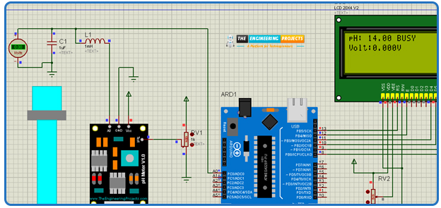 Interfacing of pH Sensor with Arduino, Proteus Simulation, ph sensor with arduino, arduino ph sensor