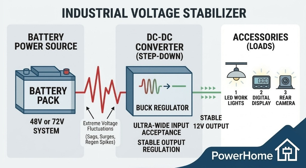 How to Choose DC-DC Converters for Electric Forklifts and Golf Carts