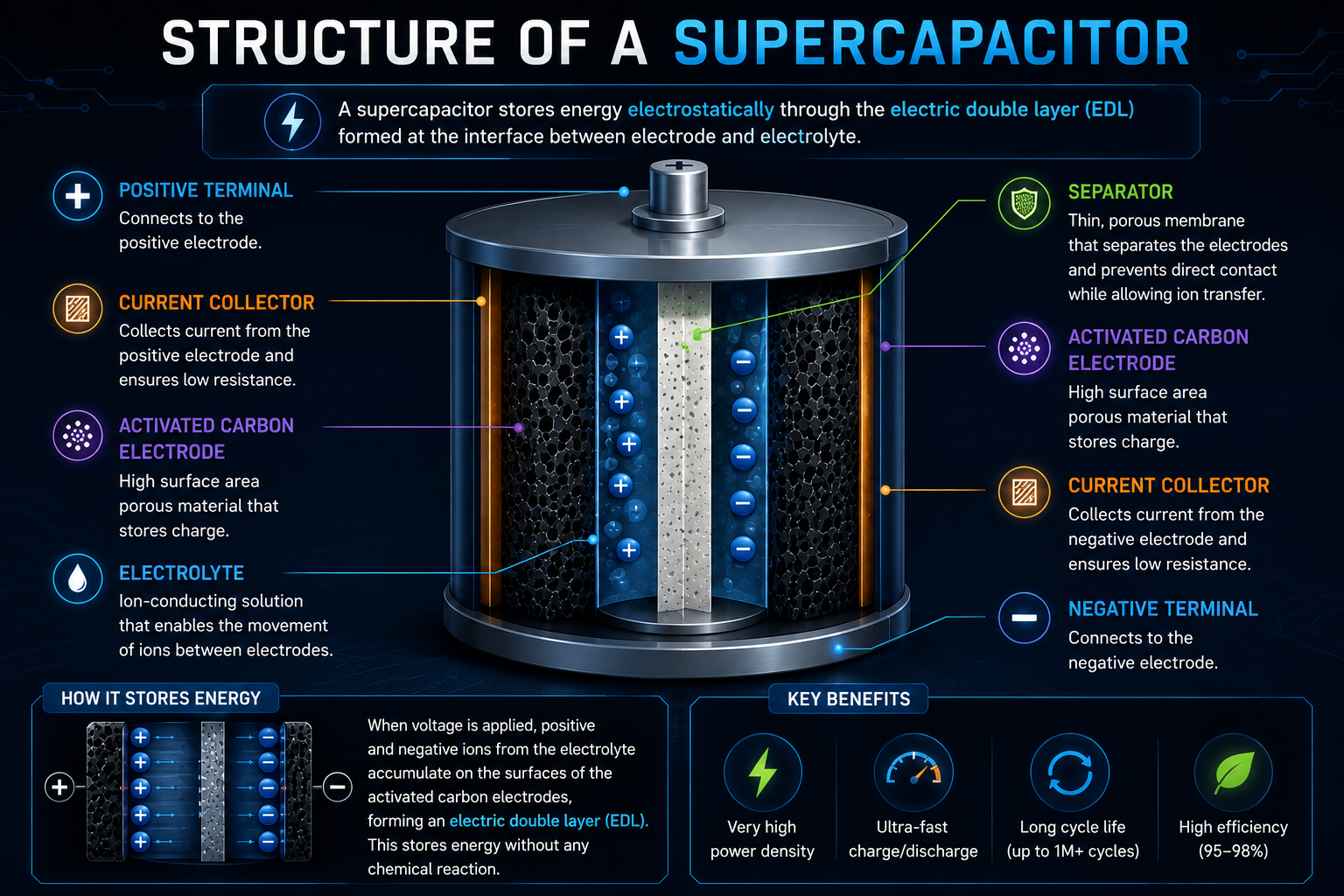 Supercapacitors, High-Power Energy Storage