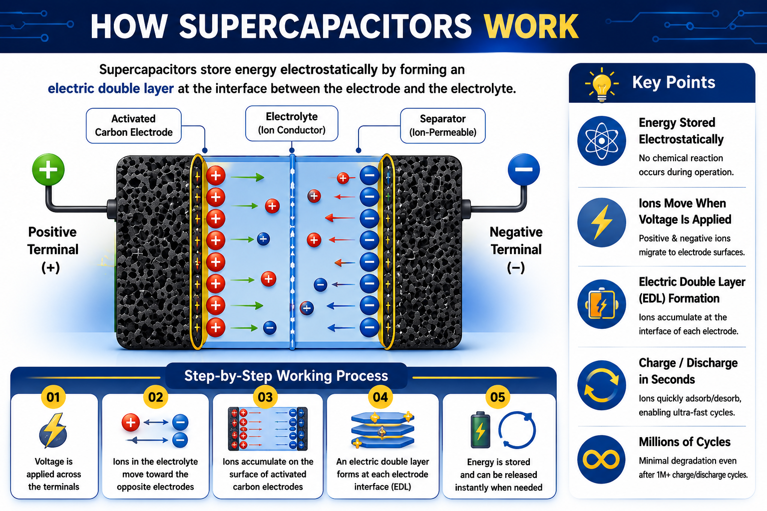 Supercapacitors, High-Power Energy Storage