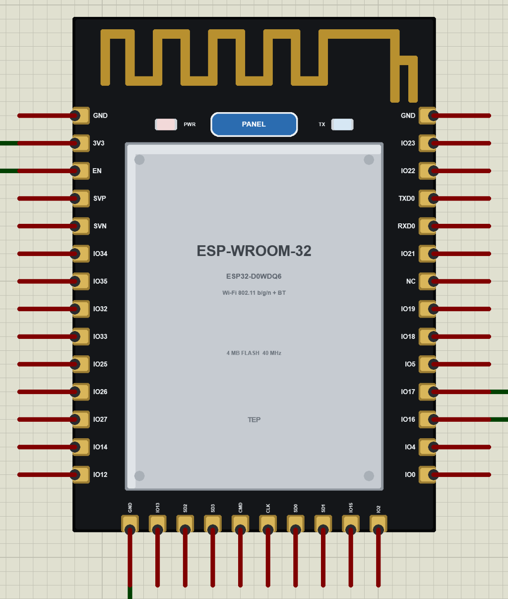ESP32-WROOM-32 Library for Proteus: ESP-AT Wi-Fi Module for Arduino ...