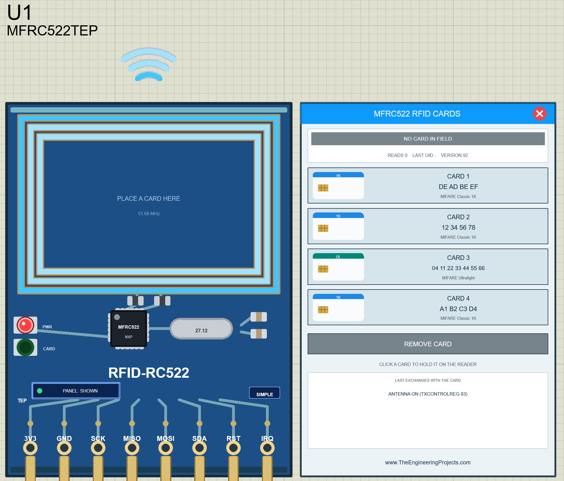 Arduino Rfid Project MFRC522 Library for Proteus V1.1 (RC522 RFID + Arduino) - The ...