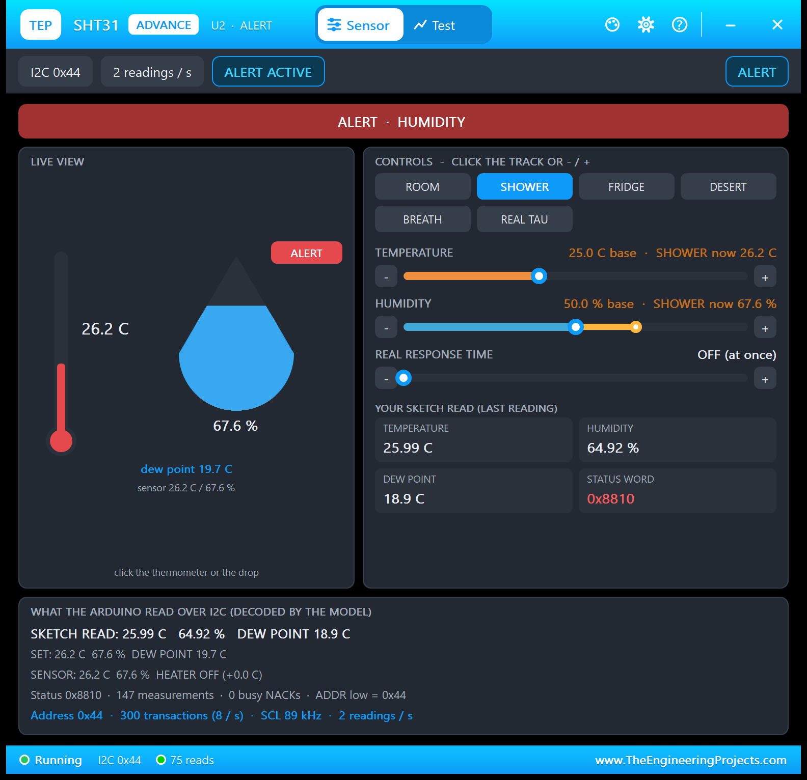 SHT31 Sensor Library for Proteus V1.1 (Temperature + Humidity Sensor ...