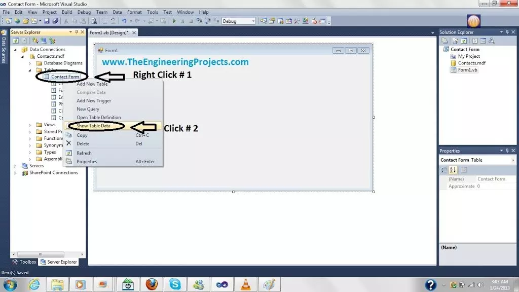 Create Database in Microsoft Visual Studio - The Engineering Projects