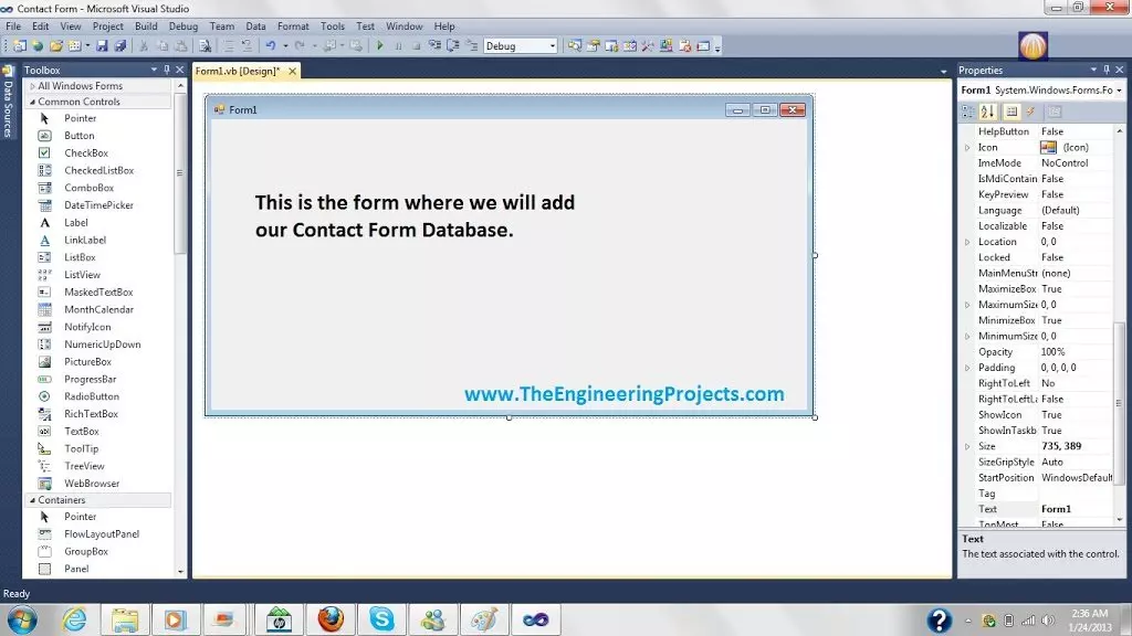 Create Database in Microsoft Visual Studio - The Engineering Projects