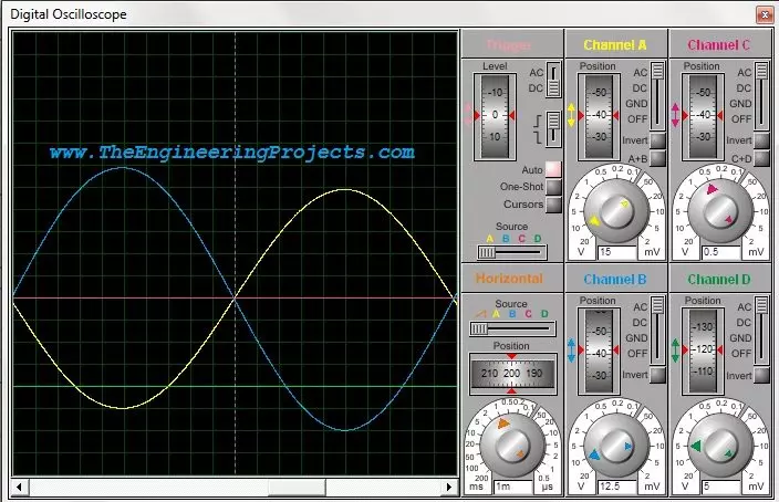 How To Use Oscilloscope in Proteus ISIS - The Engineering Projects