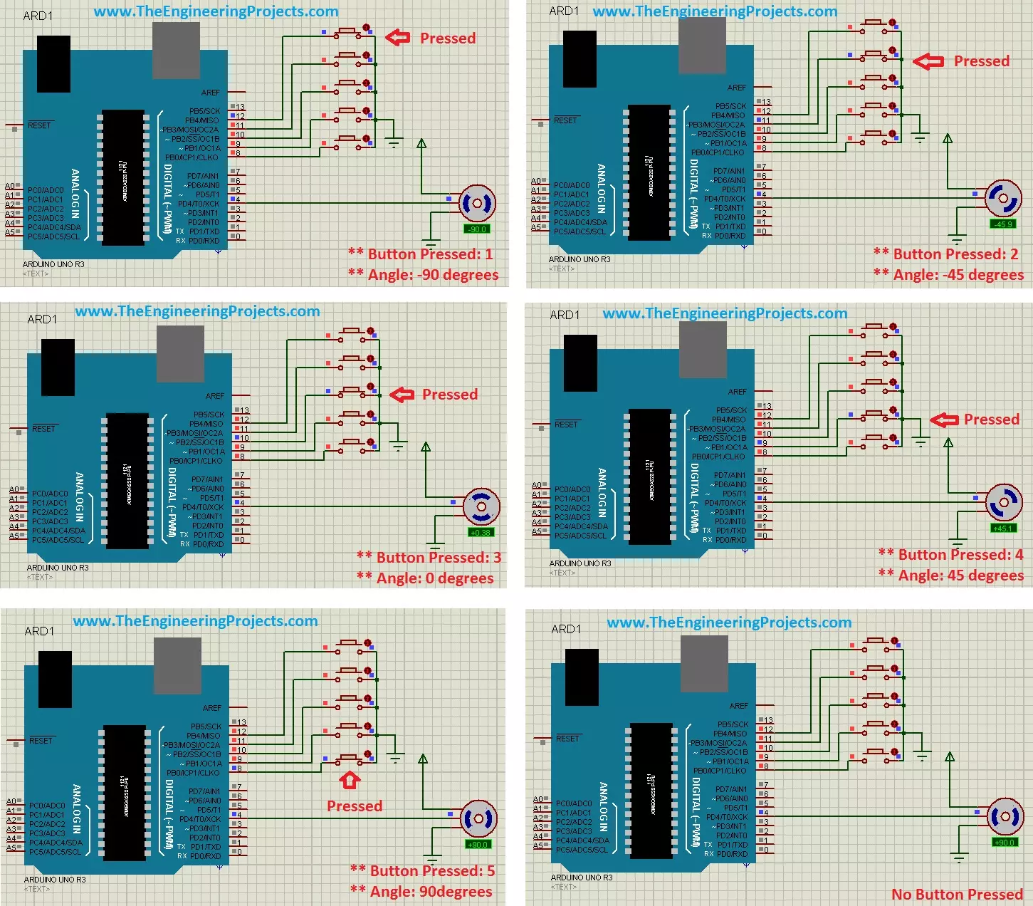 servo motor with push button arduino