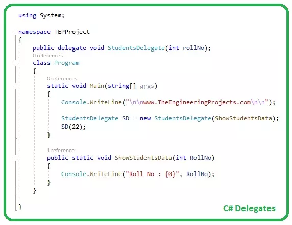 C# — Delegate. Simply a “Delegate” is a type-safe…