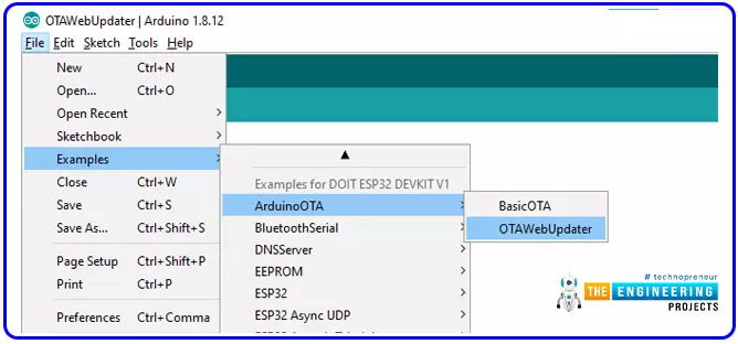 ESP32 Over The Air (OTA) Web Updater - The Engineering Projects