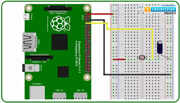 Interfacing a Sensor (LDR) with Raspberry Pi 4 - The Engineering Projects