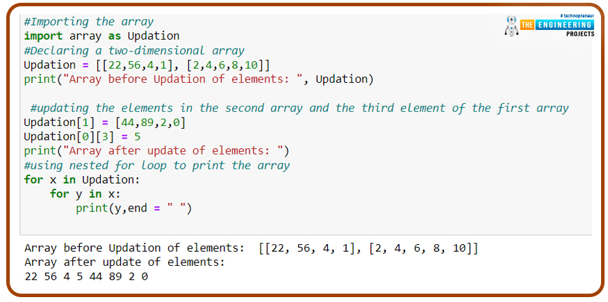 Multi Dimensional Arrays in Python The Engineering Projects