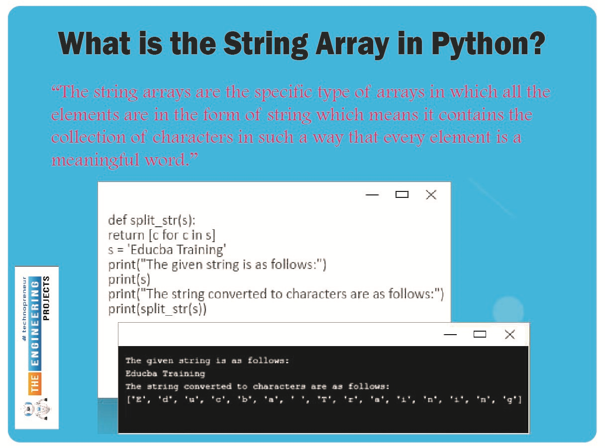 String Array using Jupyter Notebook in Python - The Engineering Projects